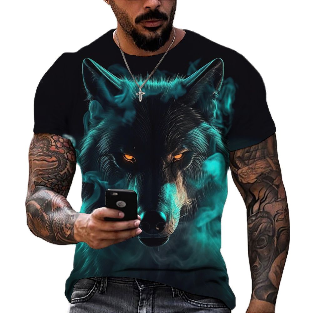 Tiger Fighting Animal Lion/leopard 3D T-shirt
