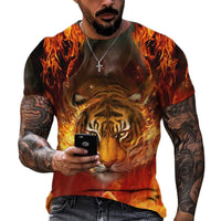 Tiger Fighting Animal Lion/leopard 3D T-shirt