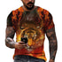 Tiger Fighting Animal Lion/leopard 3D T-shirt