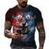 Tiger Fighting Animal Lion/leopard 3D T-shirt