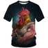 Unisex Animal Rooster 3d Print T-shirt