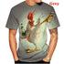 Unisex Animal Rooster 3d Print T-shirt