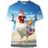 Unisex Animal Rooster 3d Print T-shirt