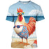 Unisex Animal Rooster 3d Print T-shirt