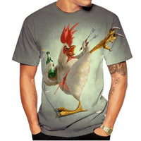 Unisex Animal Rooster 3d Print T-shirt