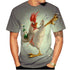 Unisex Animal Rooster 3d Print T-shirt