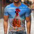 Unisex Animal Rooster 3d Print T-shirt