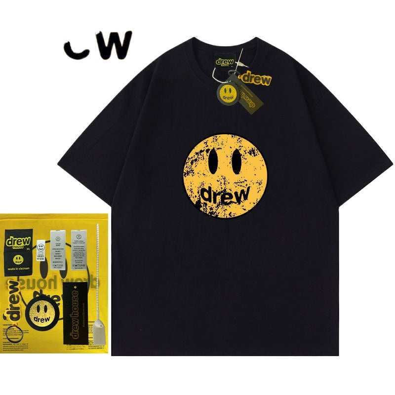 Drew Hussry Biber Distressed Smiley Face Printed T-Shirt - product image 2
