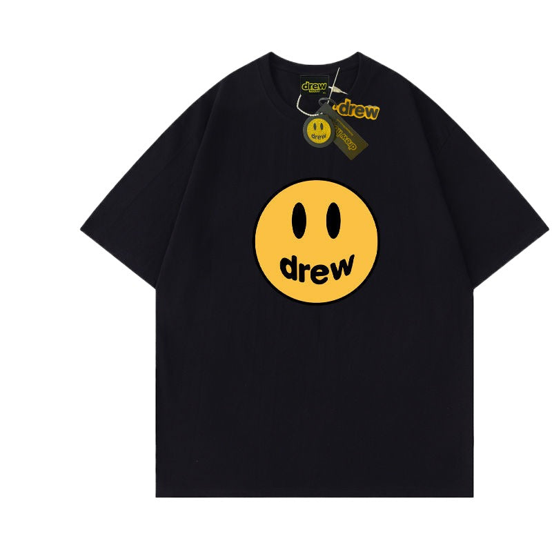 Drew Hussry Summer Biber Same Style Smiley Face T-Shirt - product image 3