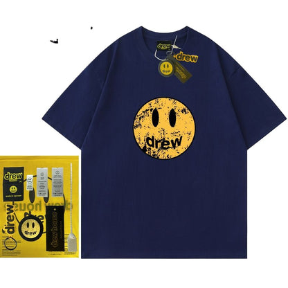 Drew Hussry Biber Distressed Smiley Face Printed T-Shirt - product image 4