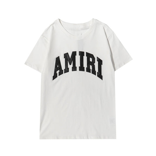 Amiri Letter Printed Cotton T-shirt Hip Hop T Shirt