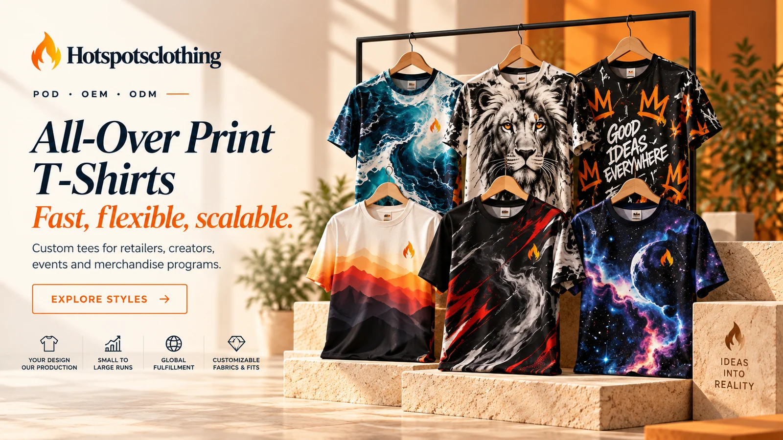 All-over print T-shirts