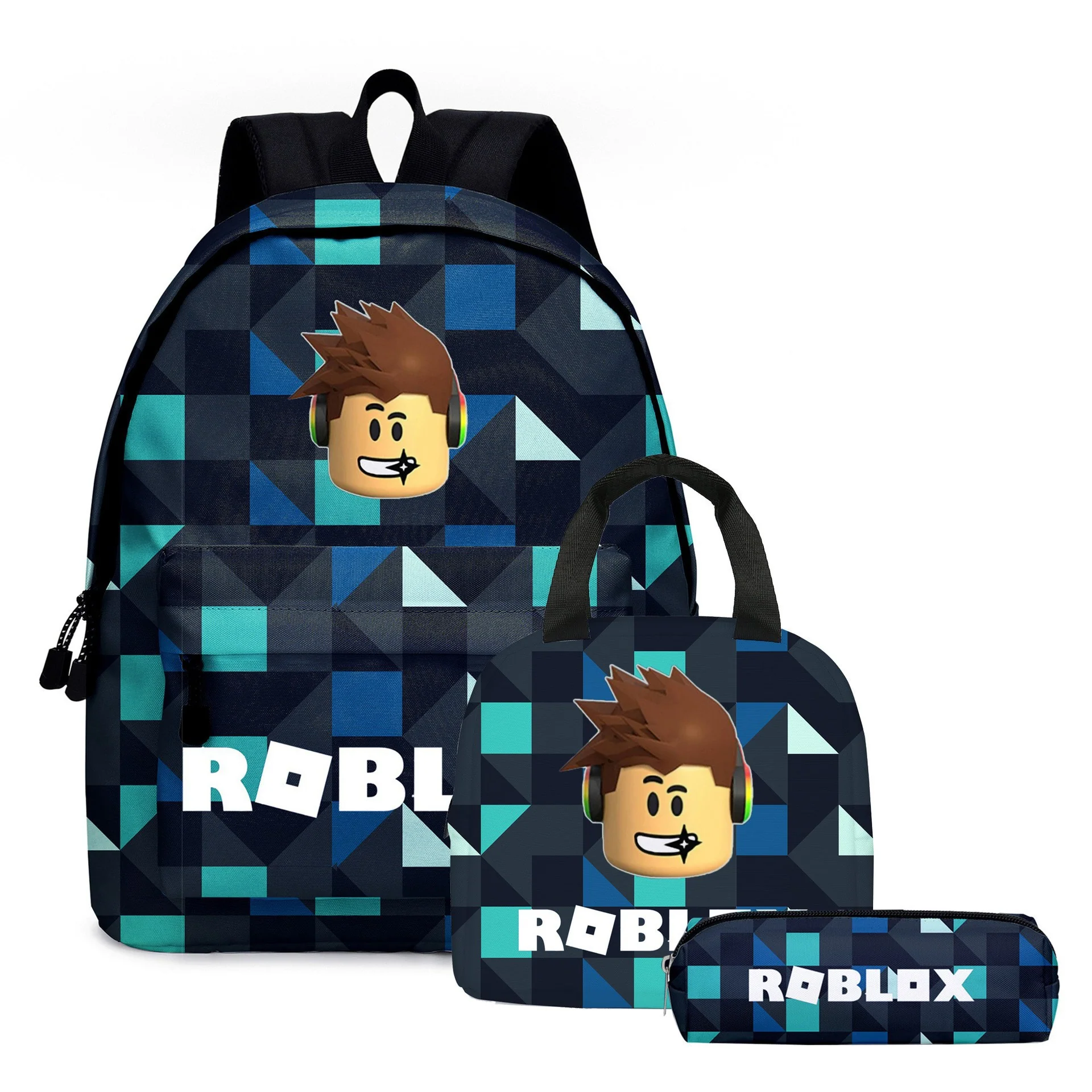 Roblox 3 Pieces Set Schoolbags Backpack