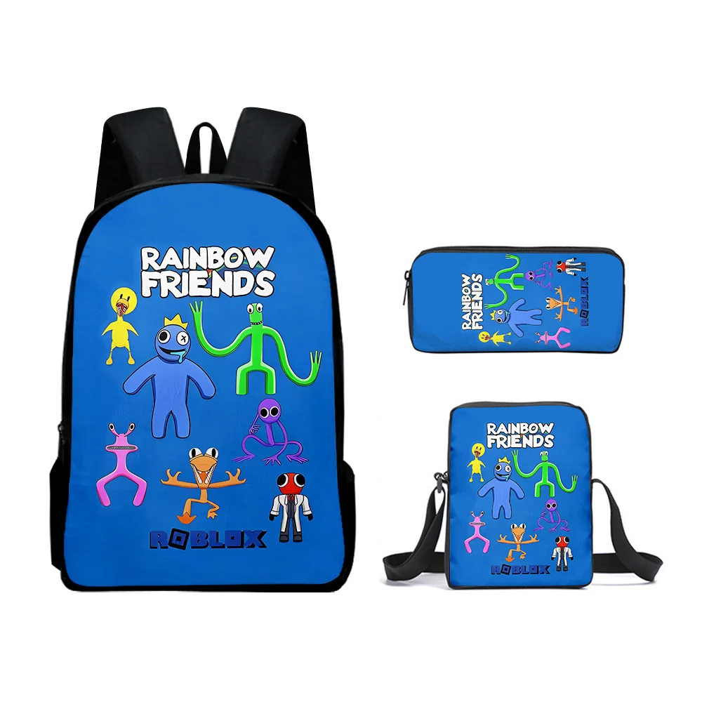 Rainbow Friends Schoolbag Backpack Pencil Case Three-piece Set